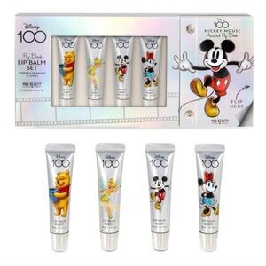 NEW DISNEY LIP BALM SET Pooh Tinkerbell Minnie Mickey Mouse STOCKING STUFFER NWT